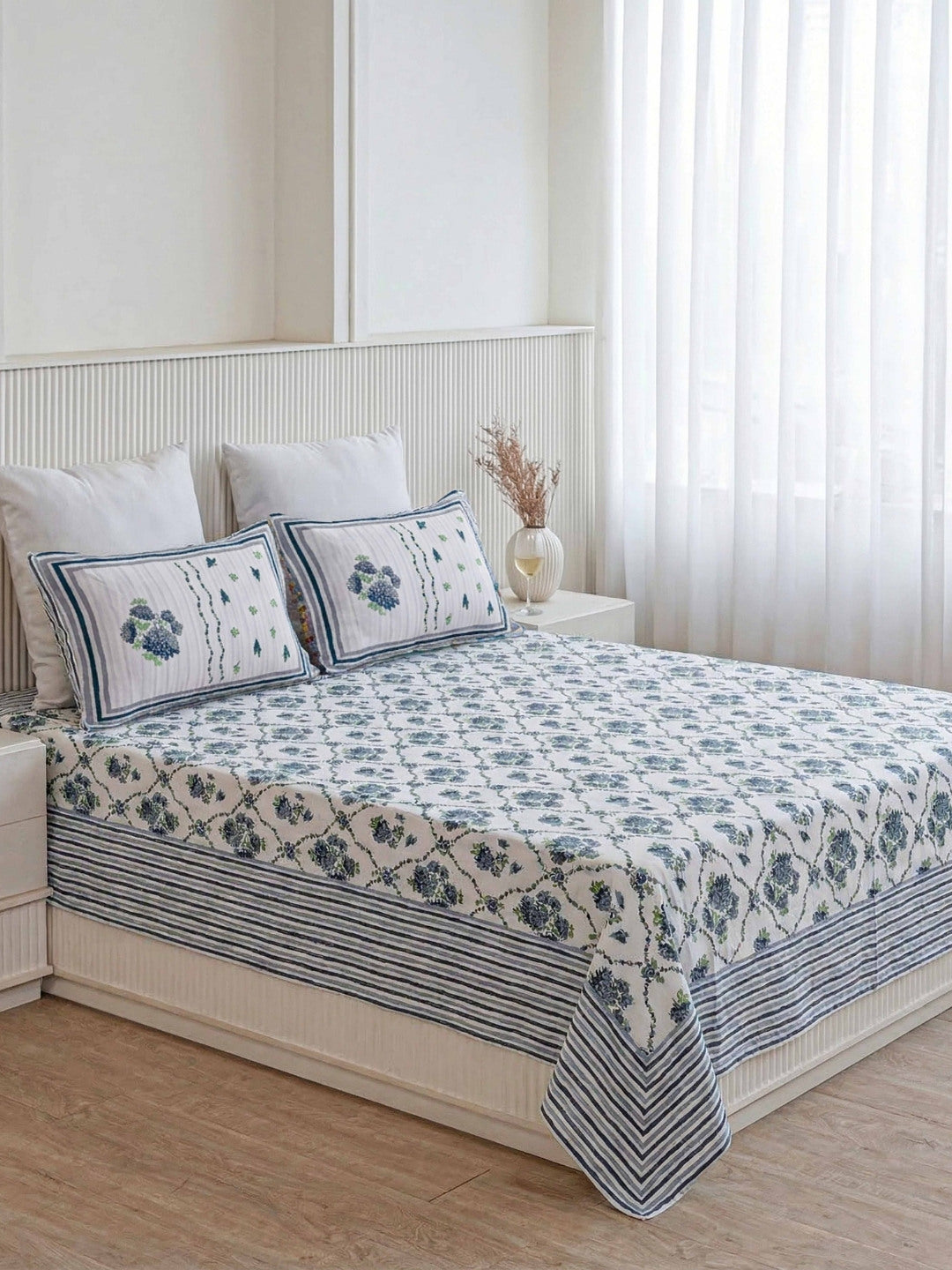 Shyam Guldasta Premium Quality 100% Pure Cotton King Size Bed Sheet