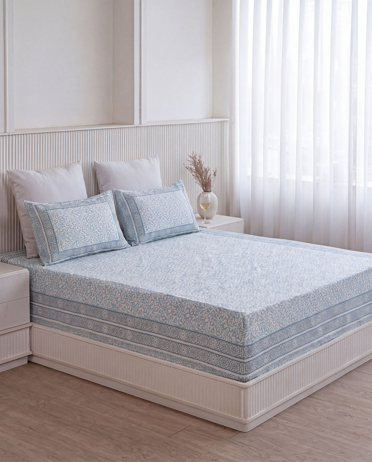 Misty Sage Vine King Size Bedsheet