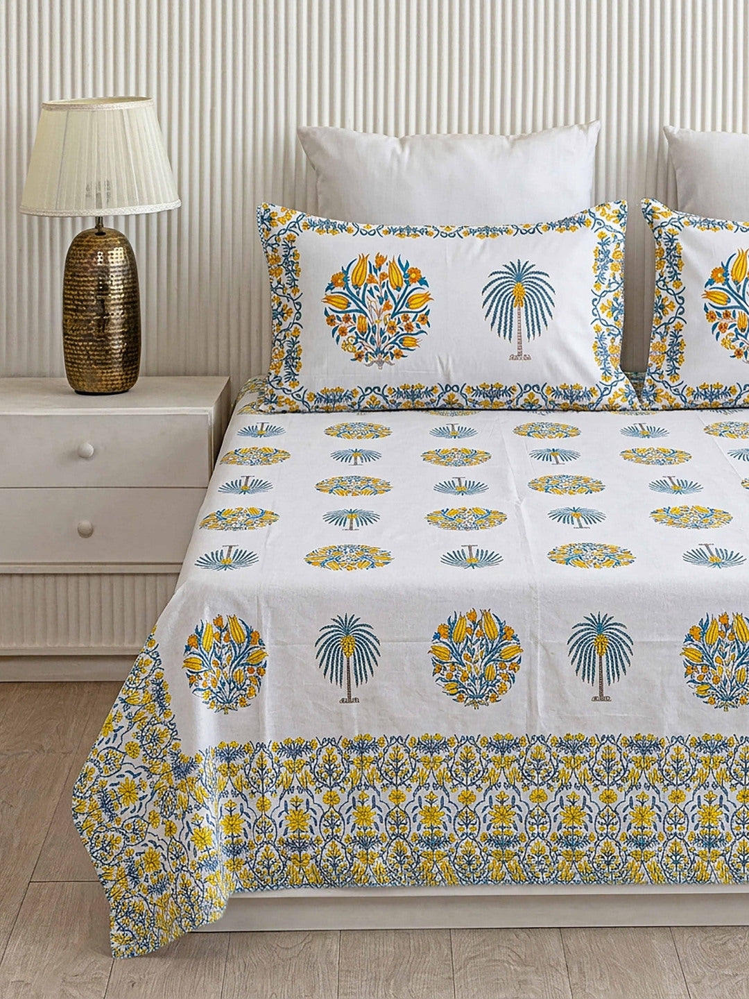 Peet Pushp Premium Quality 100% Pure Cotton King Size Bed Sheet