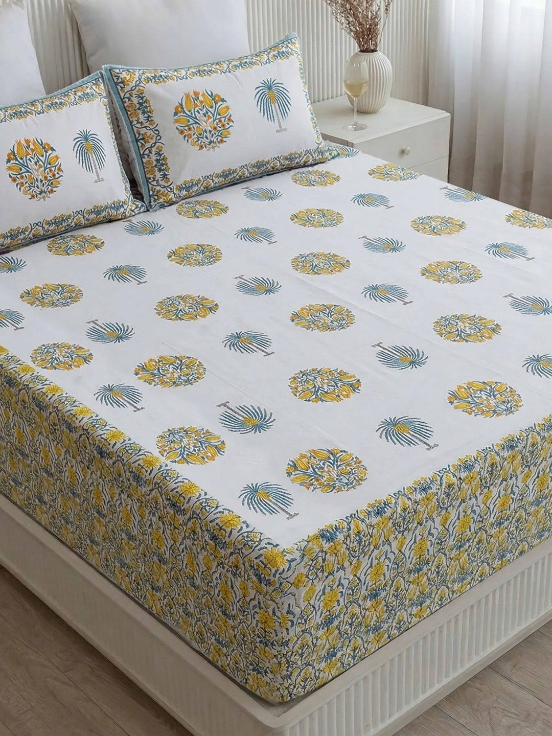 Peet Pushp Premium Quality 100% Pure Cotton King Size Bed Sheet