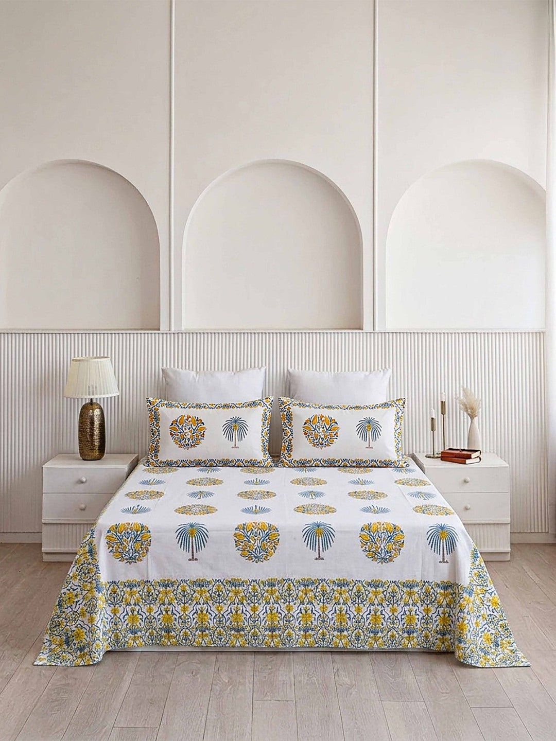 Peet Pushp Premium Quality 100% Pure Cotton King Size Bed Sheet