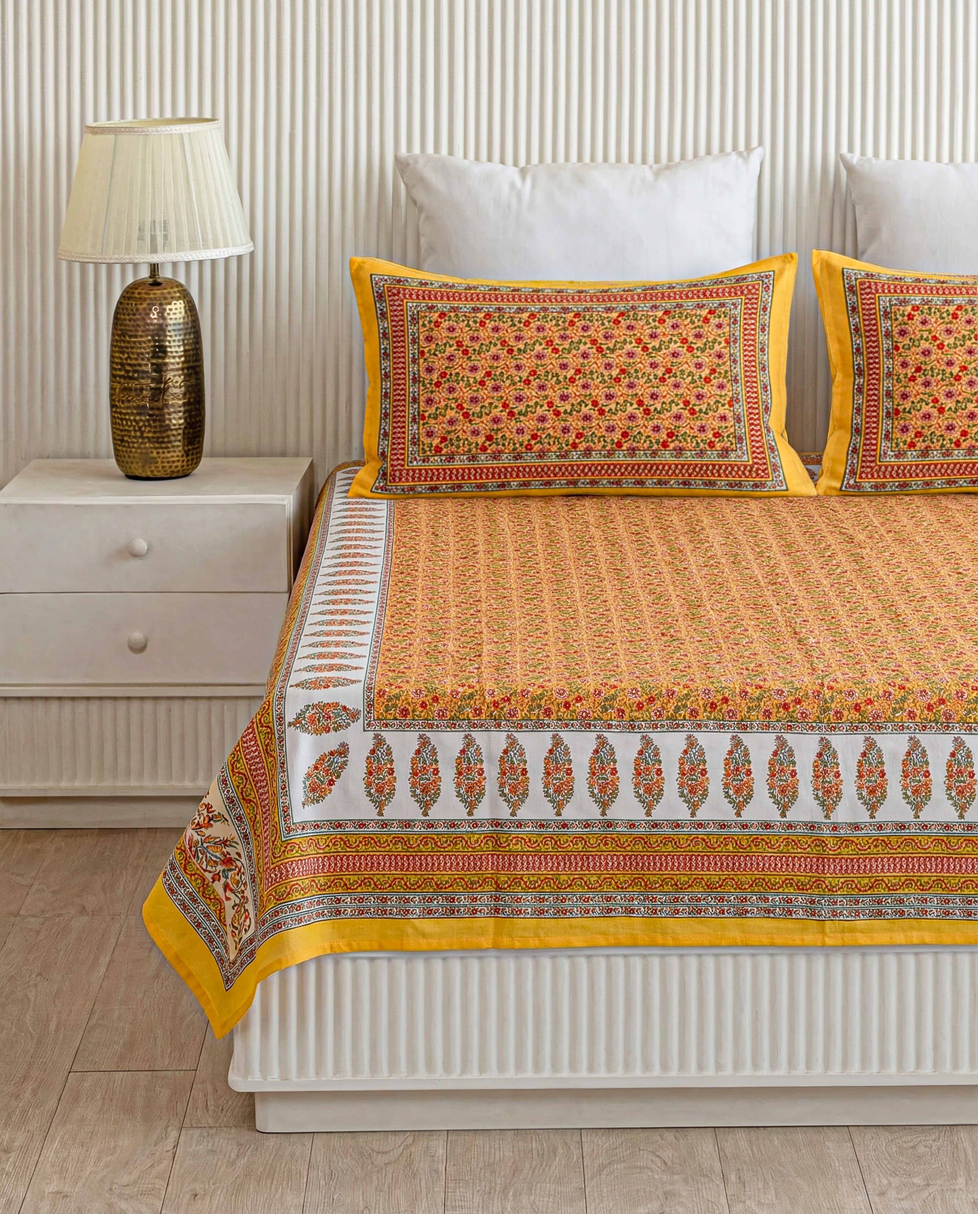 Surya-Kiran Guldasta 100% Pure Cotton King Size Bedsheet