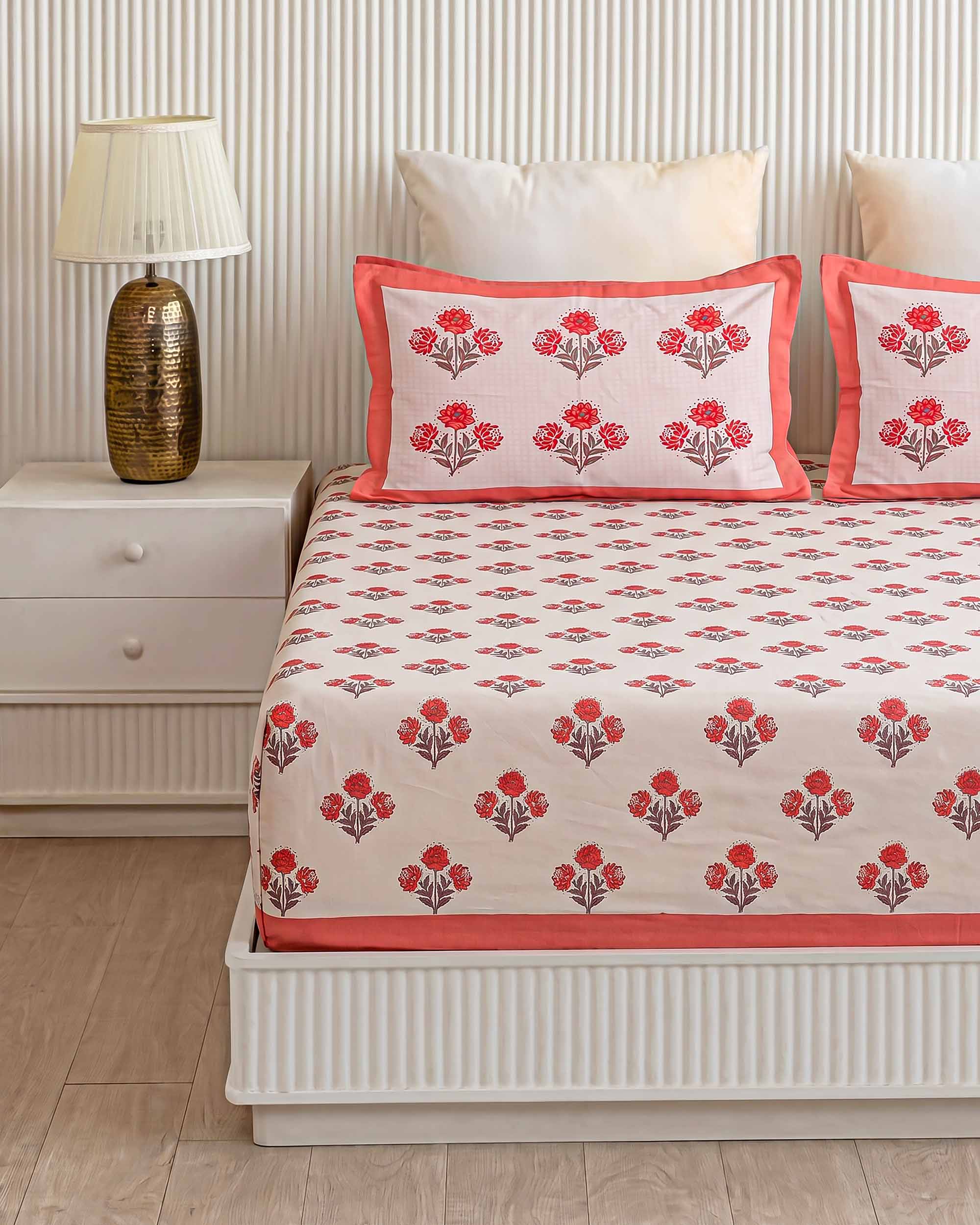 Keshava Kanika Bloom King Size Pure Cotton Bedsheet