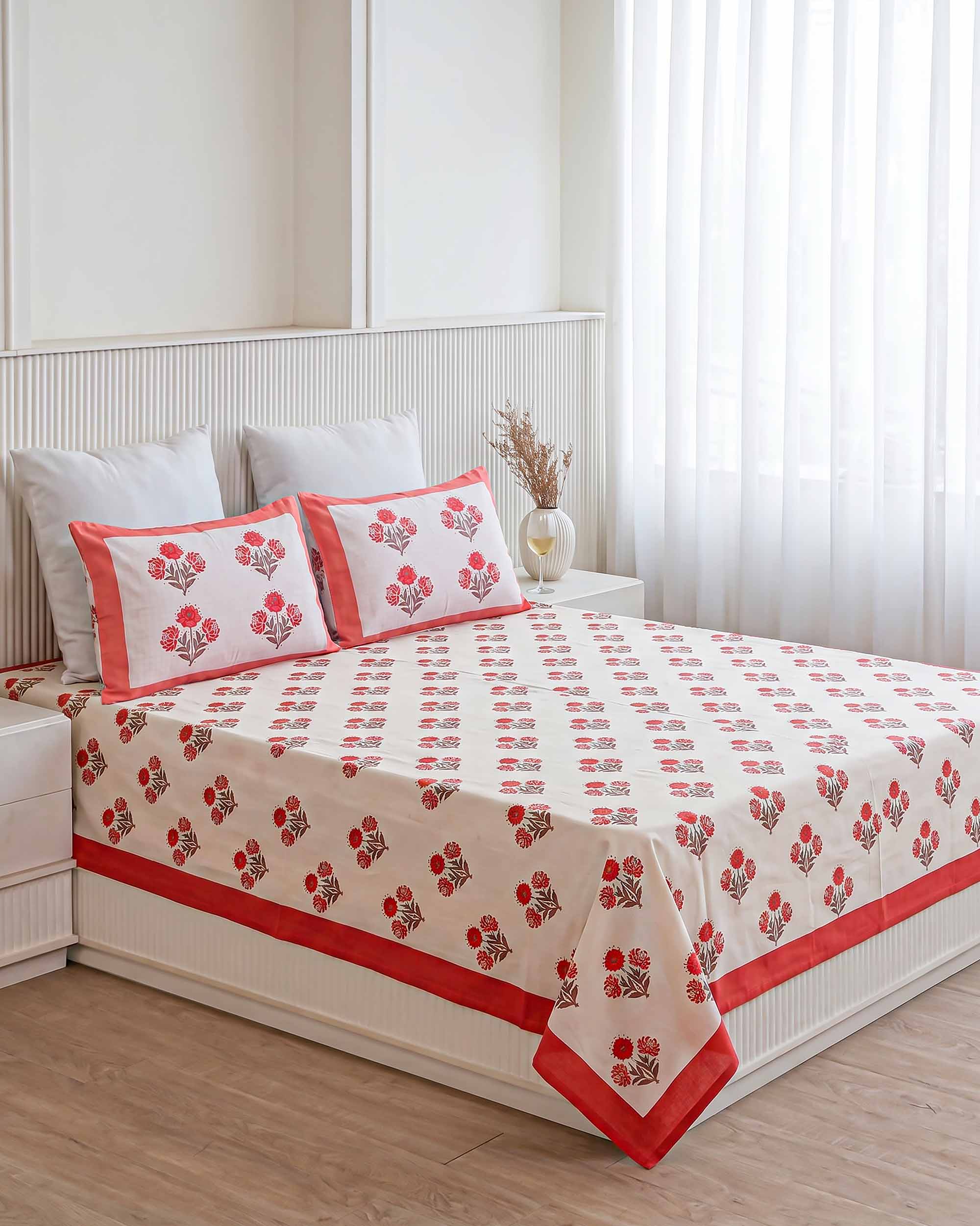 Keshava Kanika Bloom King Size Pure Cotton Bedsheet