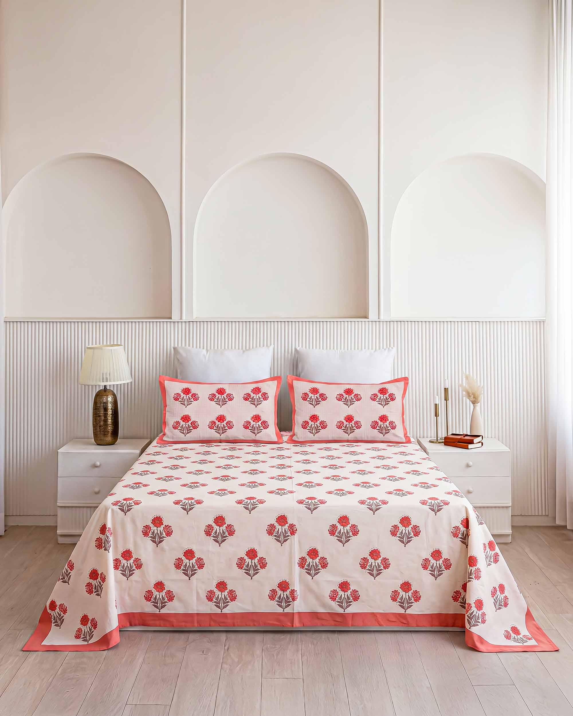 Keshava Kanika Bloom King Size Pure Cotton Bedsheet