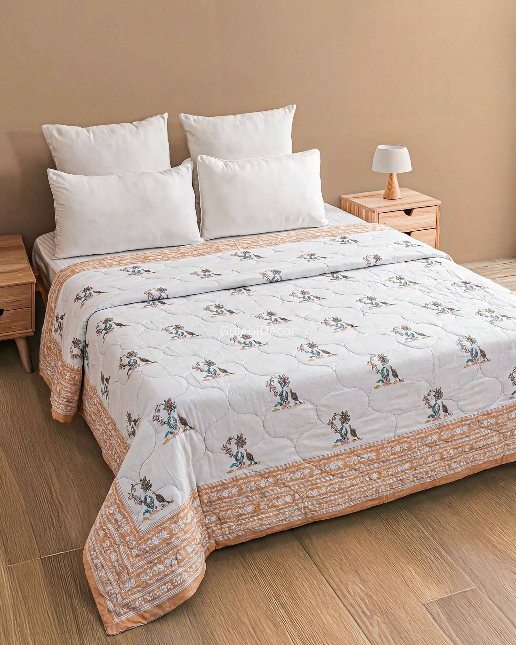 Azure Dream Paisley Cotton Quilt