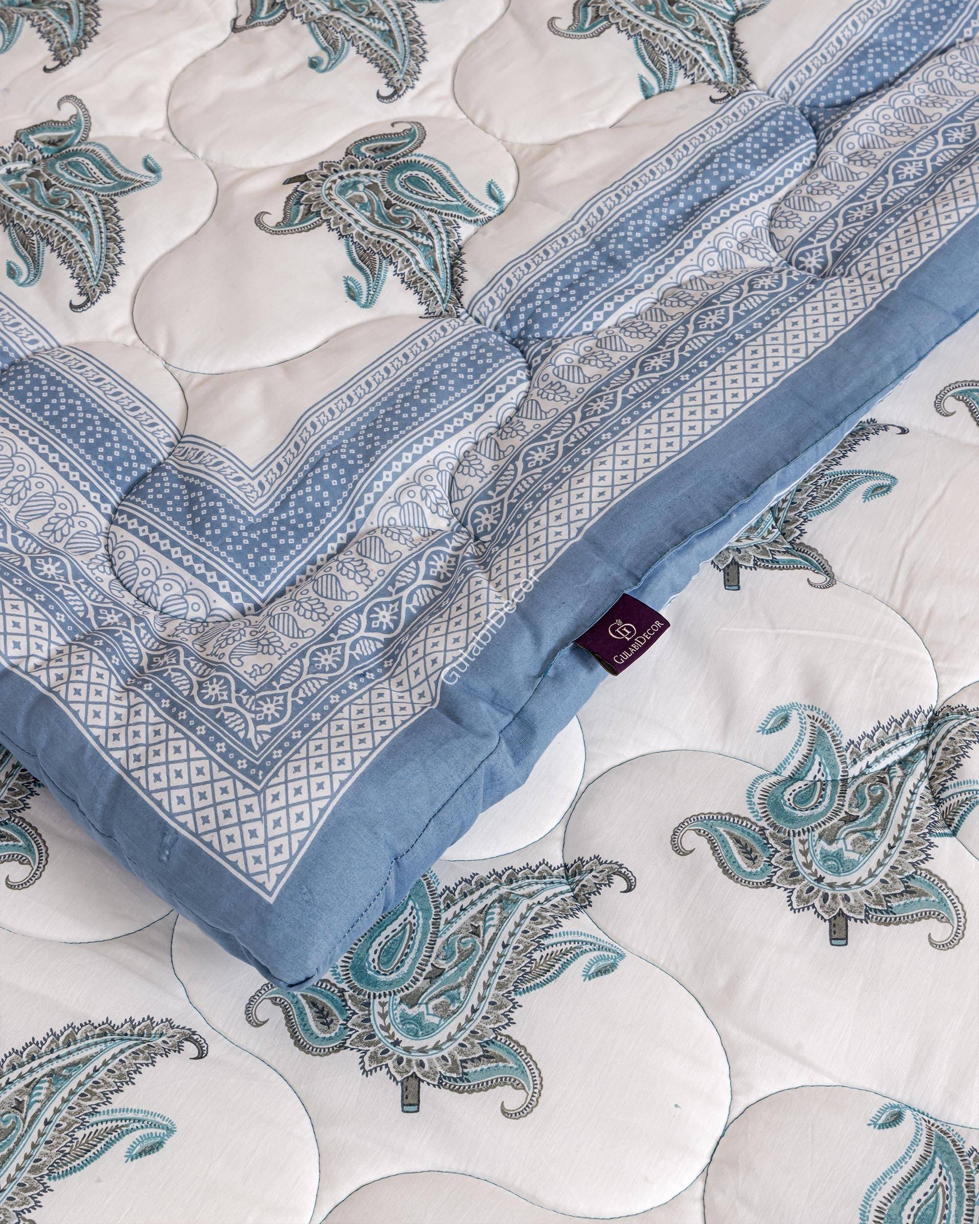 Rustic Berry & Blue Blossom Quilt