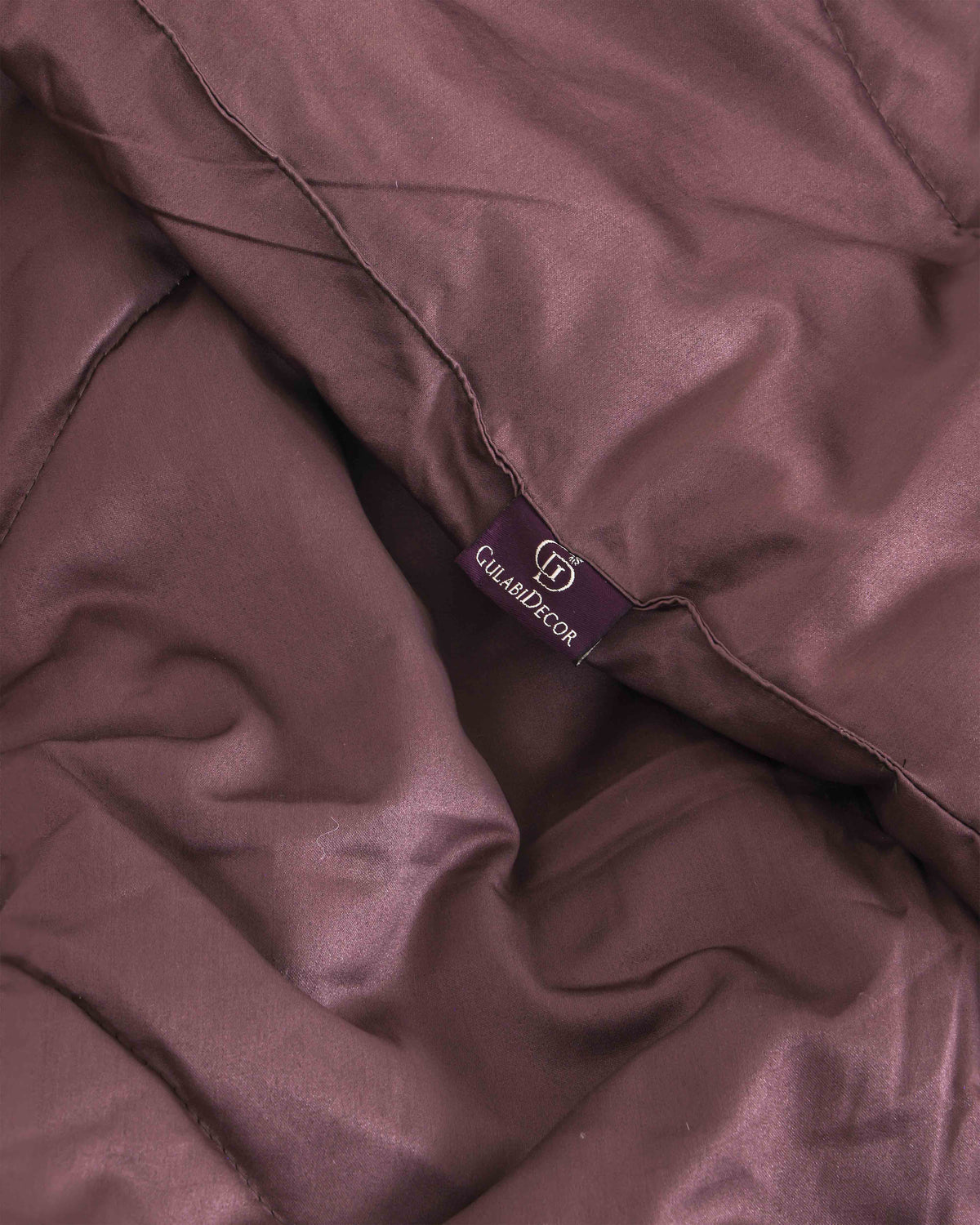 Mulberry Satin Bedsheet & Mauve Satin Comforter Combo