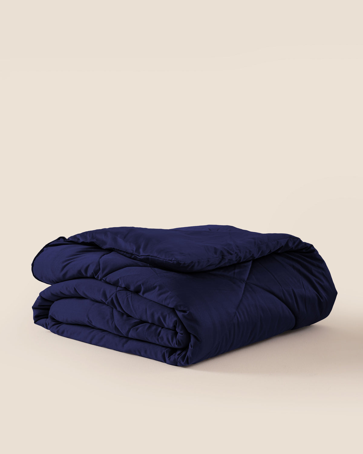 Sapphire Blue Satin Bedsheet & Navy Blue Satin Comforter Combo