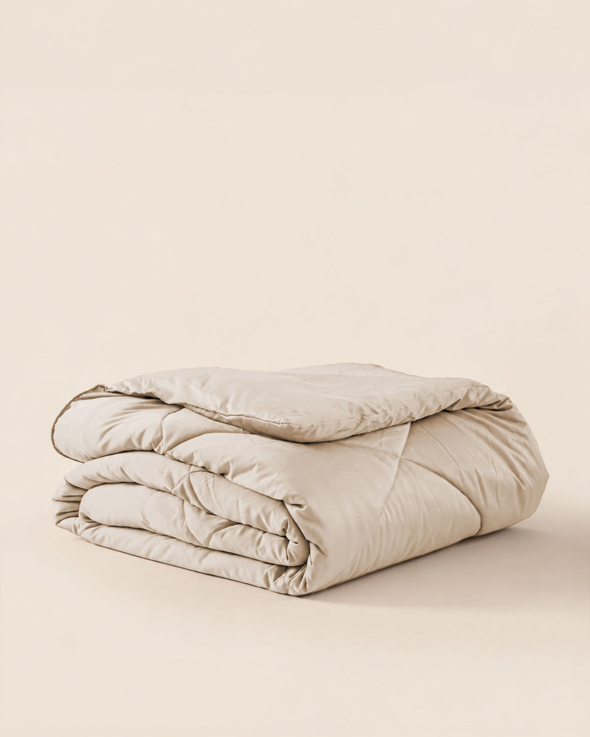 Pearl Champagne Satin Bedsheet & Ivory Satin Comforter Combo