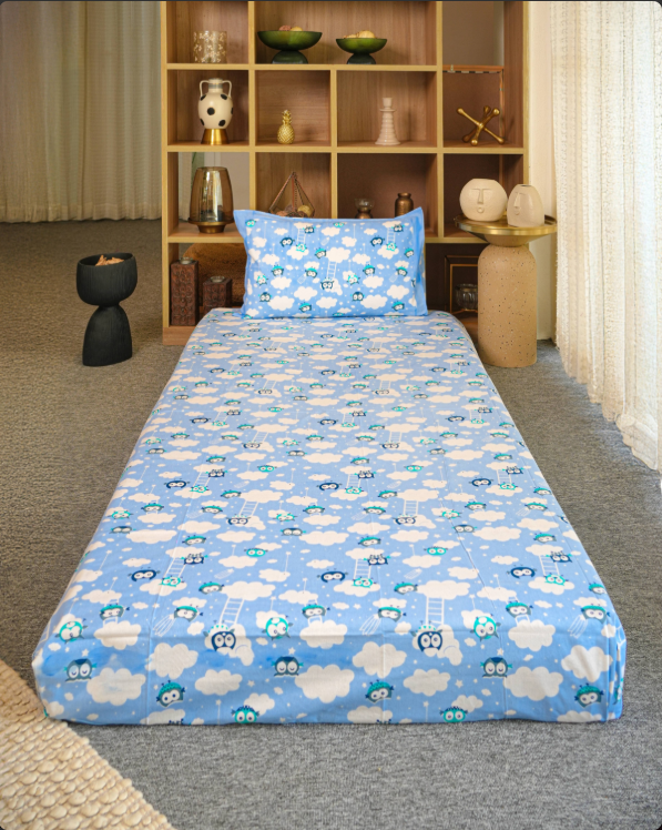 Baby Bedsheet - Minion Blue