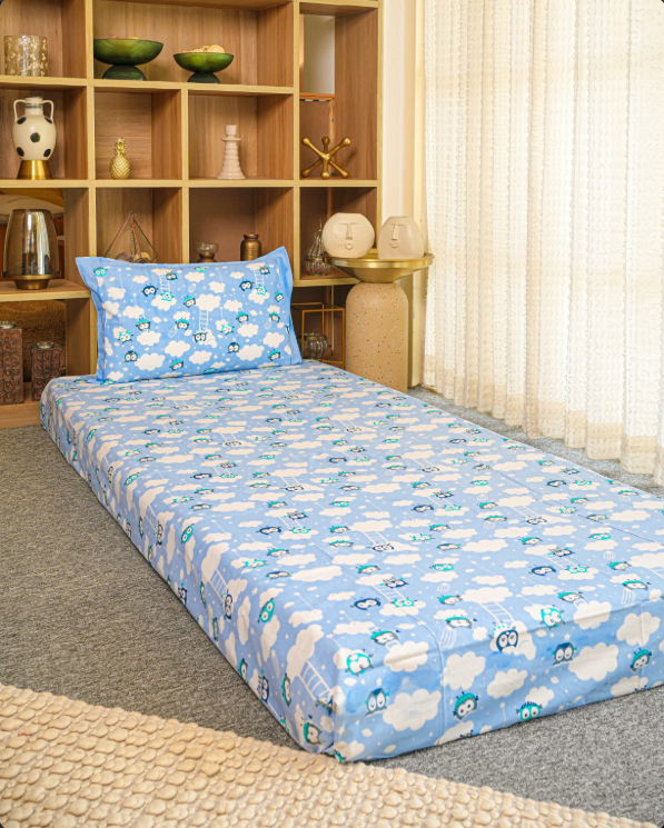 Baby Bedsheet - Minion Blue